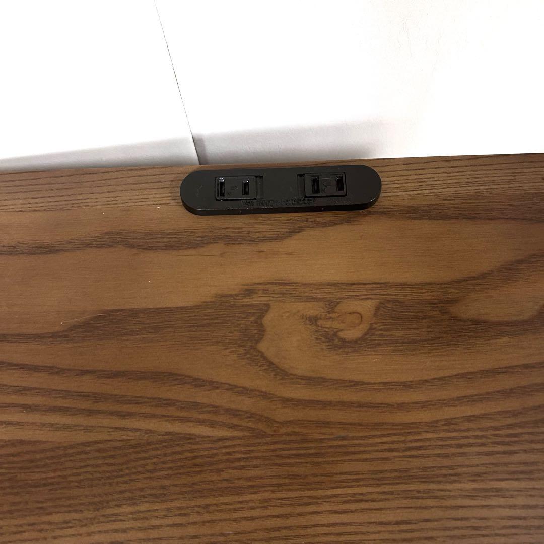 【廃盤希少】ニトリ　NITORI ナイトテーブル　アーシュ2段　コンセント2 ②