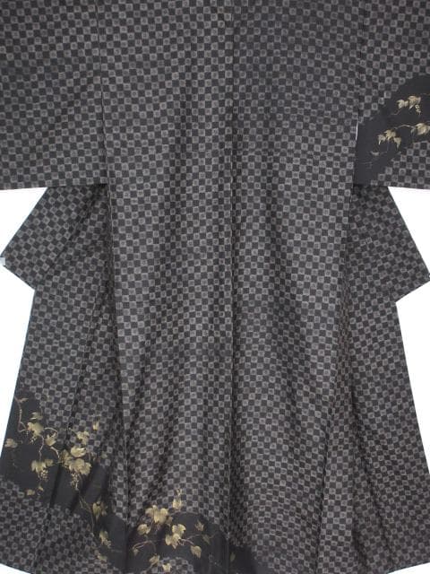 未着用に近い！さが美製＊純泥染＊７マルキ＊本場大島紬＊訪問着＊１５２ｃｍ＊裄６３