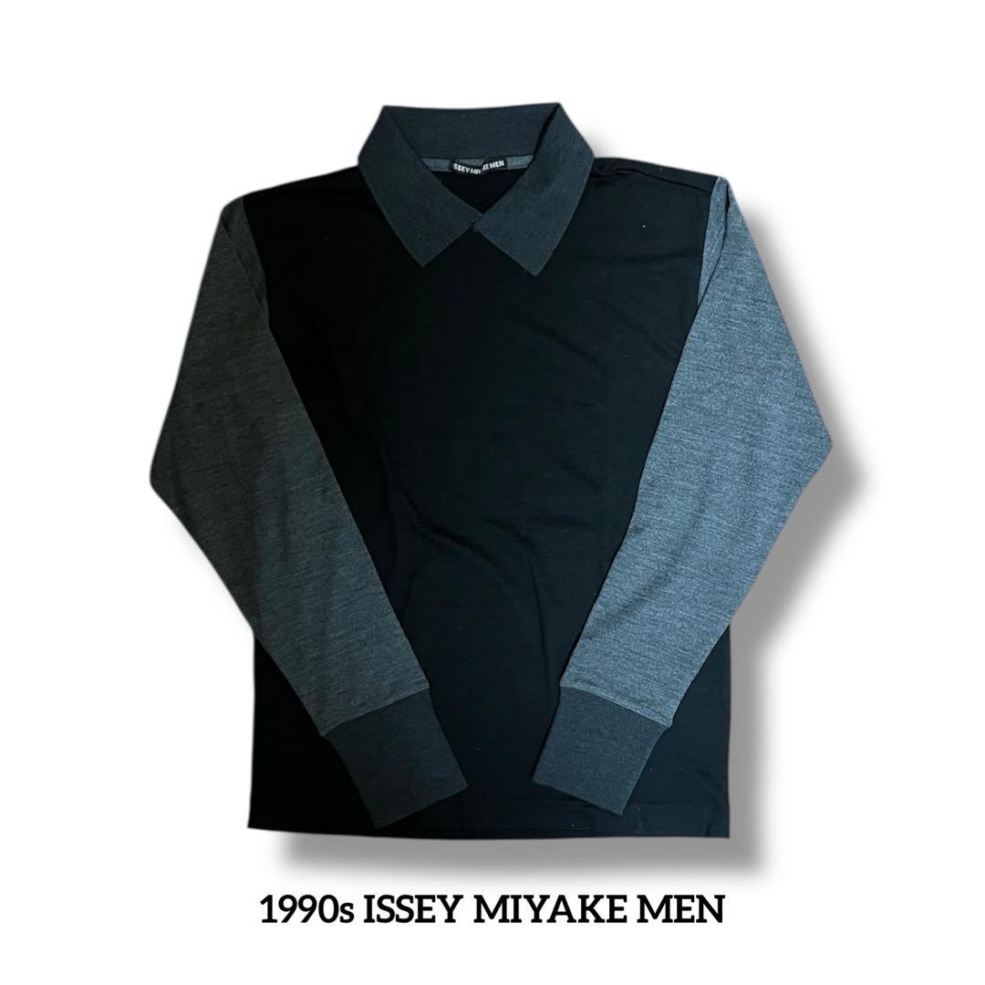 1990s \"ISSEY MIYAKE MEN\" アクリルウールニット 2トーン