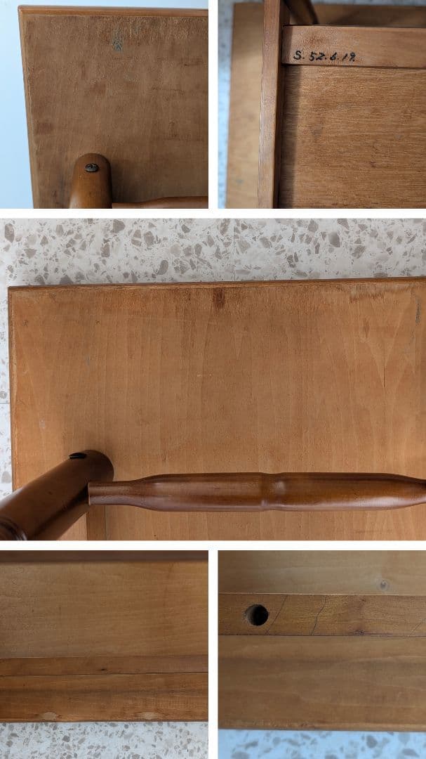 70s ビンテージ 大理石柄 ウッド テーブル ミッドセンチュリー レトロ