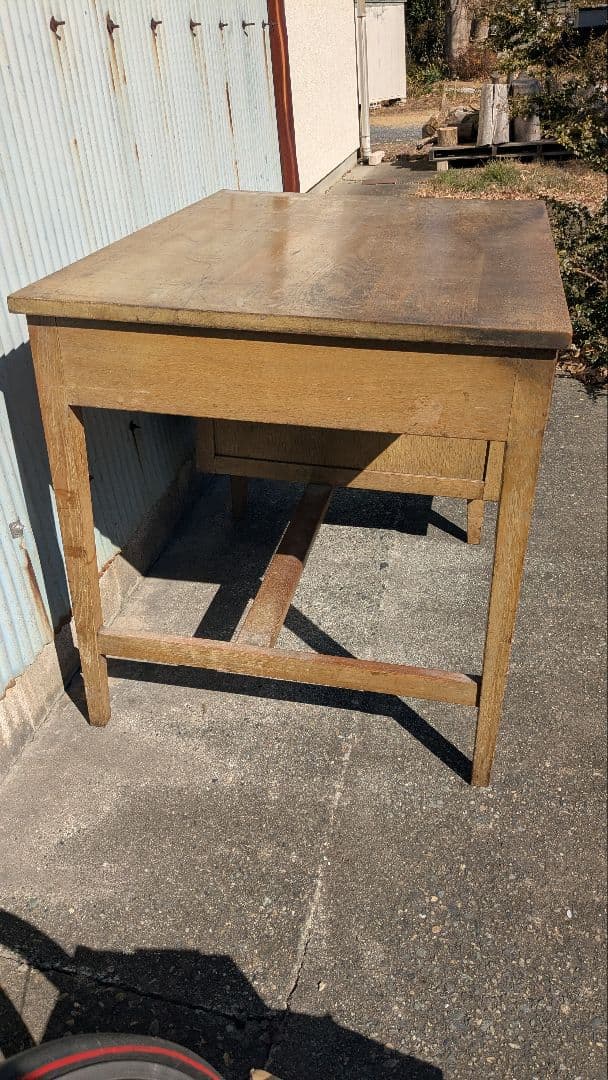 木製シンプルデスク 昭和レトロ 勉強机 机 古民具 古民家 アンティーク