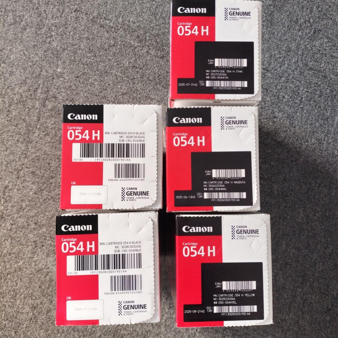 【新品】キャノン　トナーカートリッジ　054H　5個