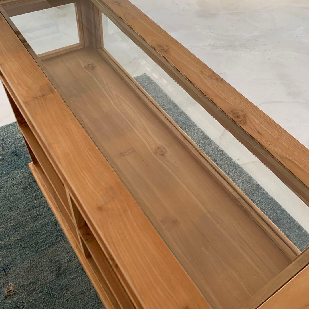 チークショーケースカウンター　総無垢　レジ台