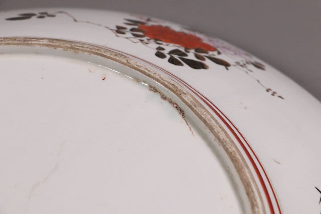 明治期 九谷焼 武者絵 飾大皿 45.2cm 於九谷高田画【MA212】