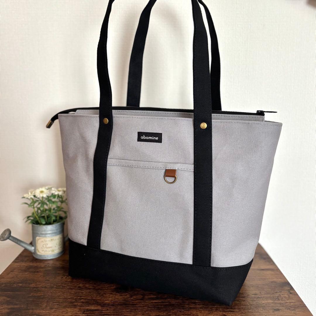 【えり】ダブルフリル巾着ショルダーバッグ　帆布　ココア×エレガントフラワー