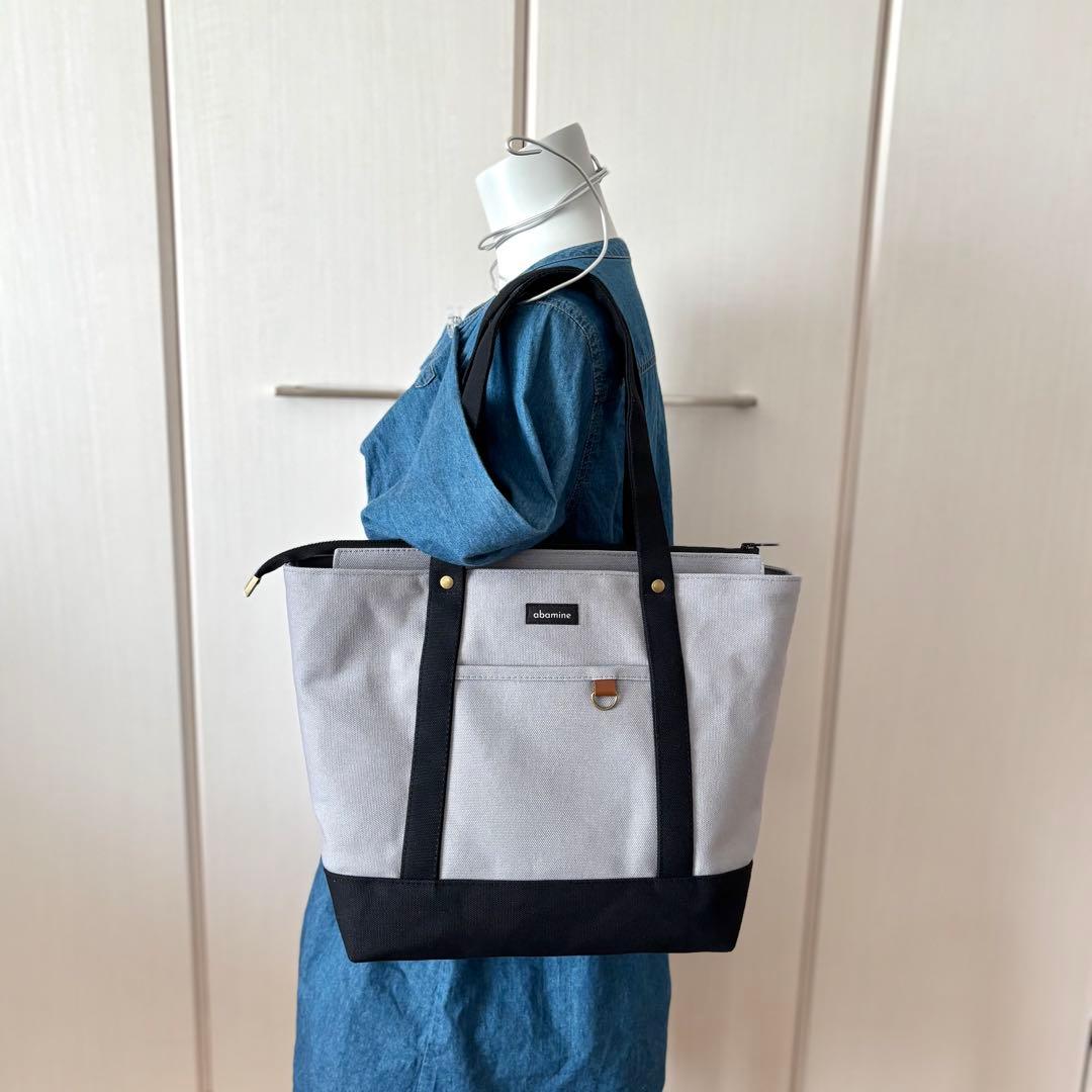 【えり】ダブルフリル巾着ショルダーバッグ　帆布　ココア×エレガントフラワー