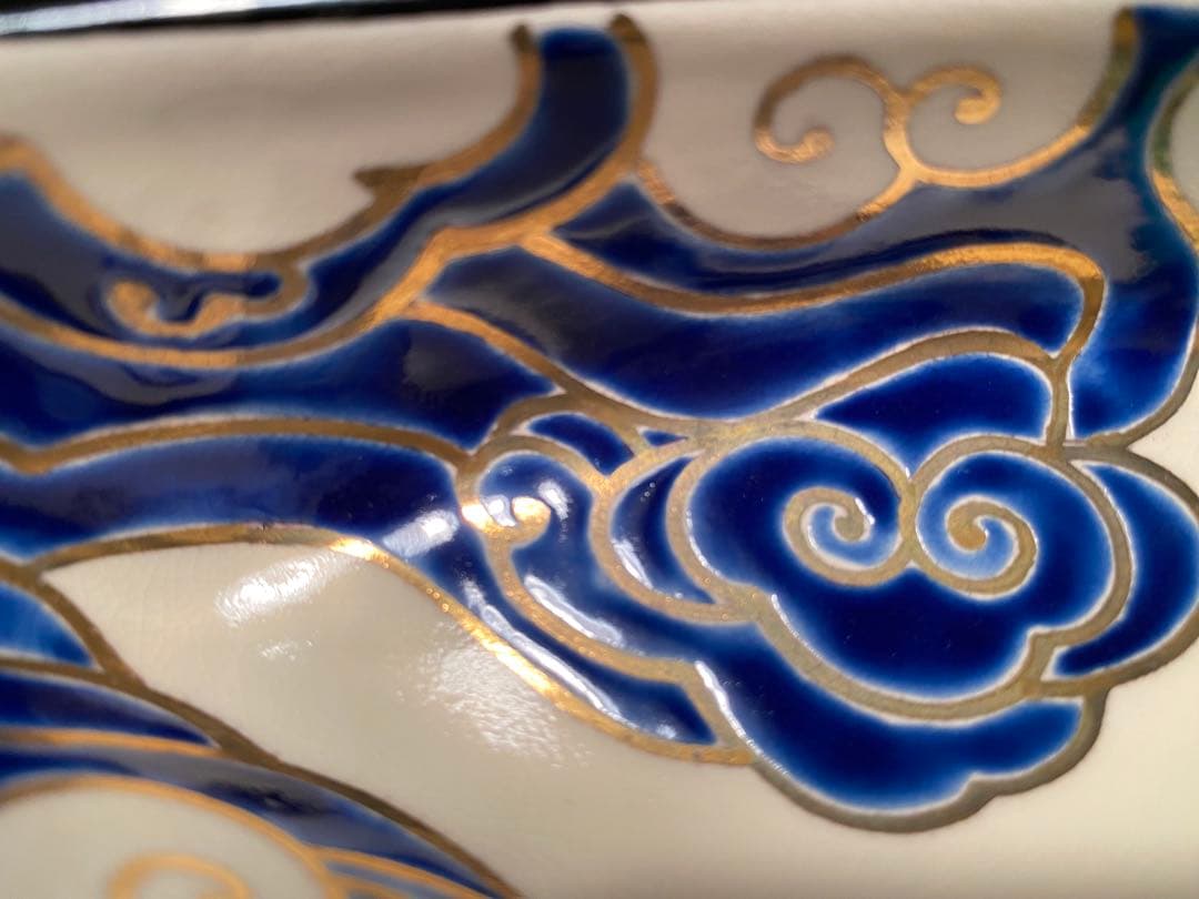 京焼向付　仁清流水舟形向付10客　新品未使用　京焼