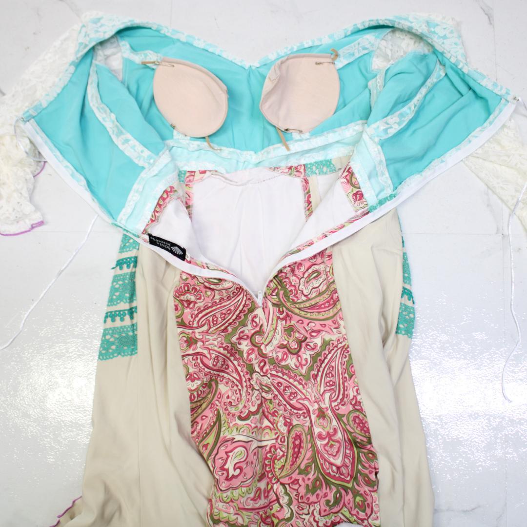 【美品 高級フラメンコ衣装】アイボリー×豪華ボランテ SONIA JOHNES