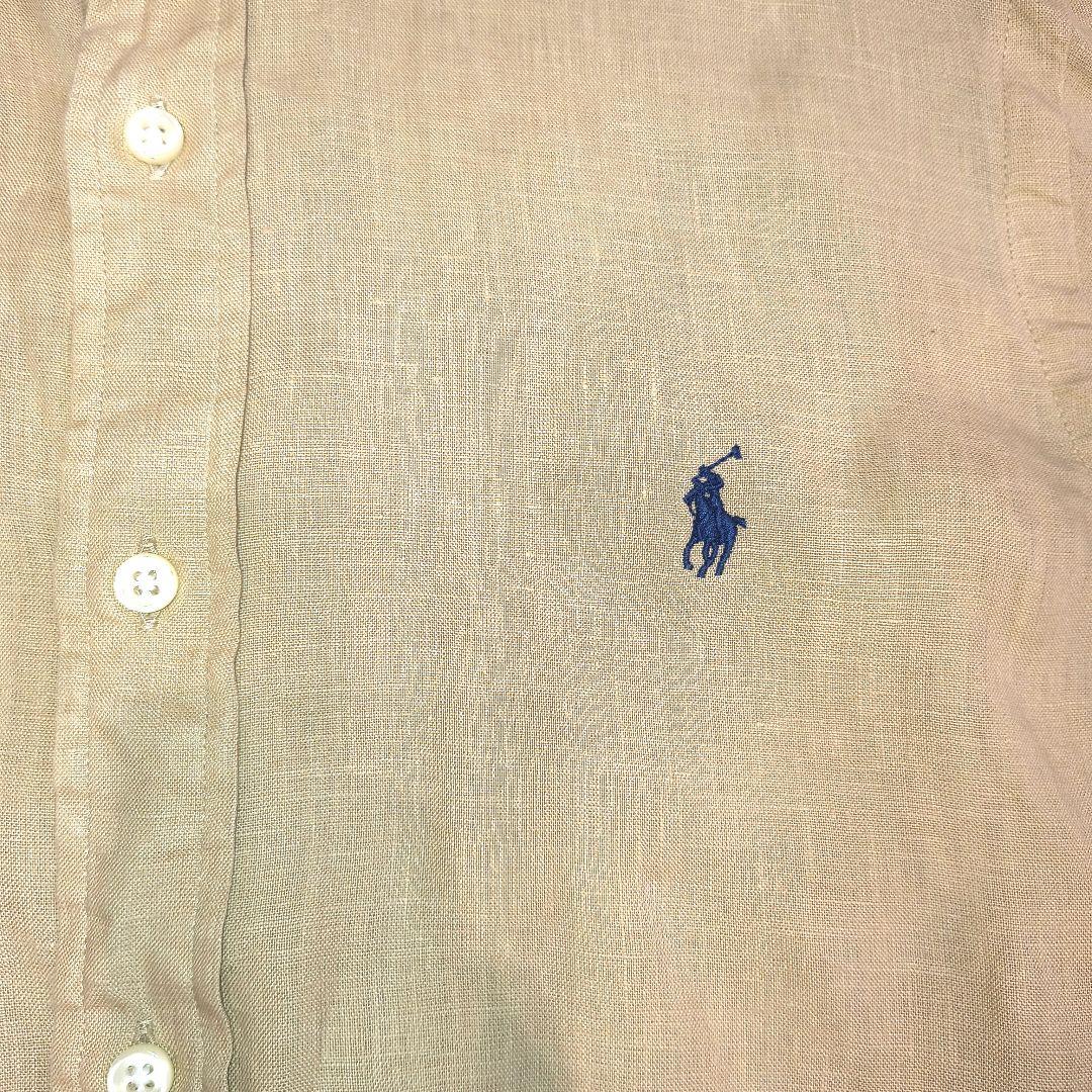 ✨極美品 ポロ ラルフローレン ベージュリネンシャツ SP クラシックフィット