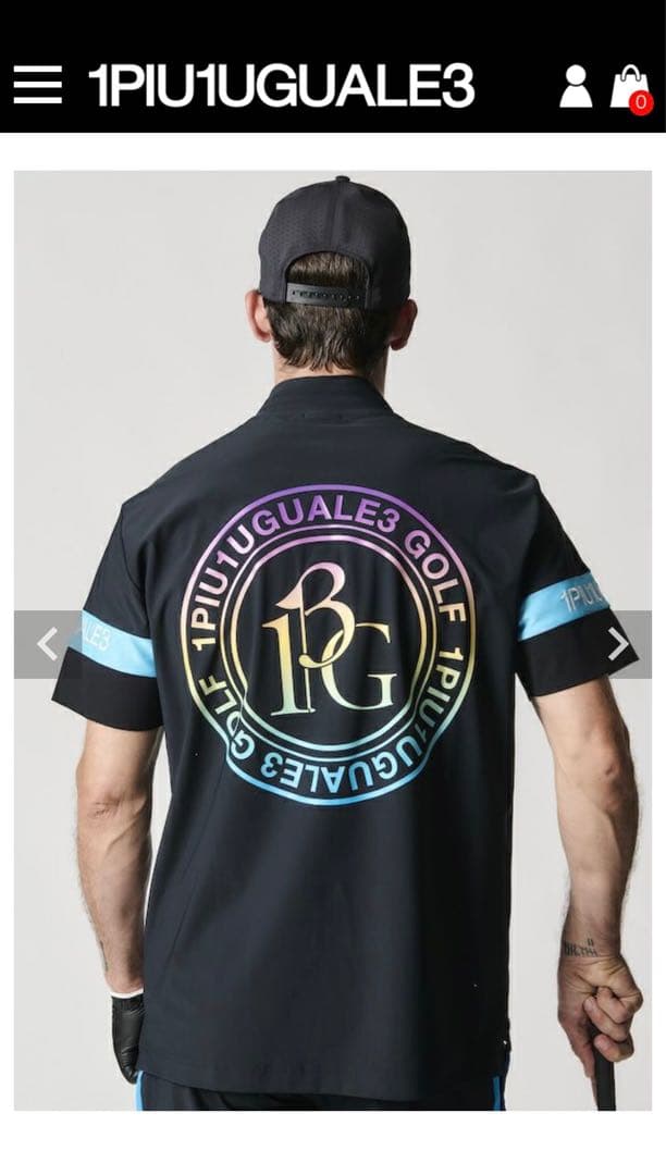 ウノピゥ ゴルフ 1PIU1UGUALE3 GOLF モックネック M 黒