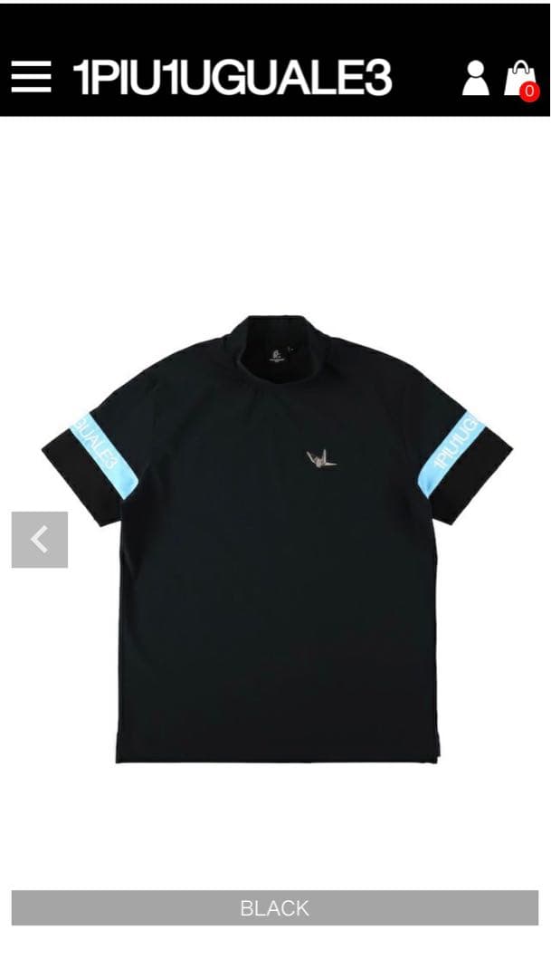 ウノピゥ ゴルフ 1PIU1UGUALE3 GOLF モックネック M 黒
