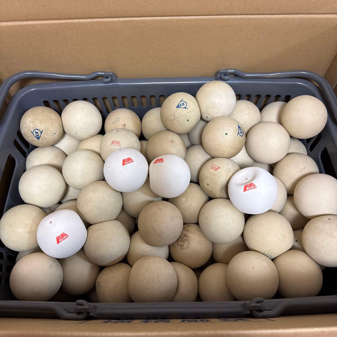 ④ 【ダンロップカゴ付き‼️ソフトテニスボール130球‼️】