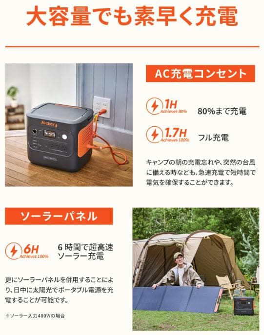 新品　Jackery ポータブル電源 2000