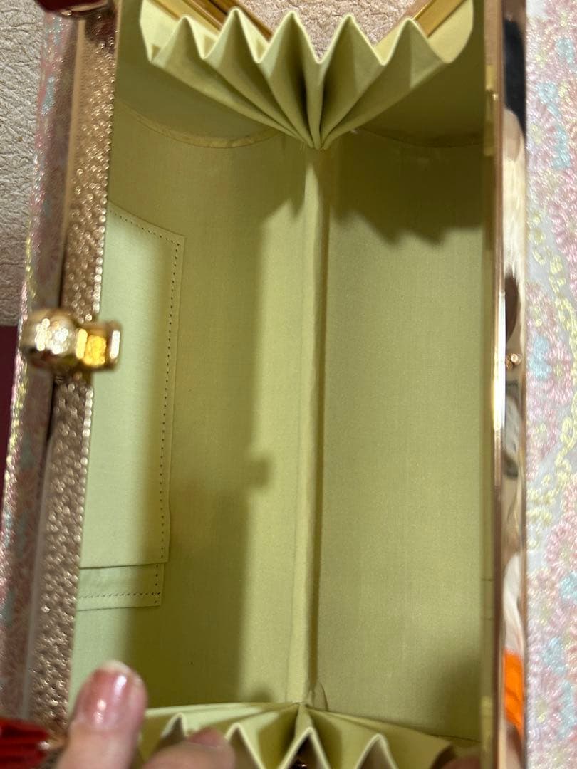 振袖草履とバッグセット　赤色　Lサイズ