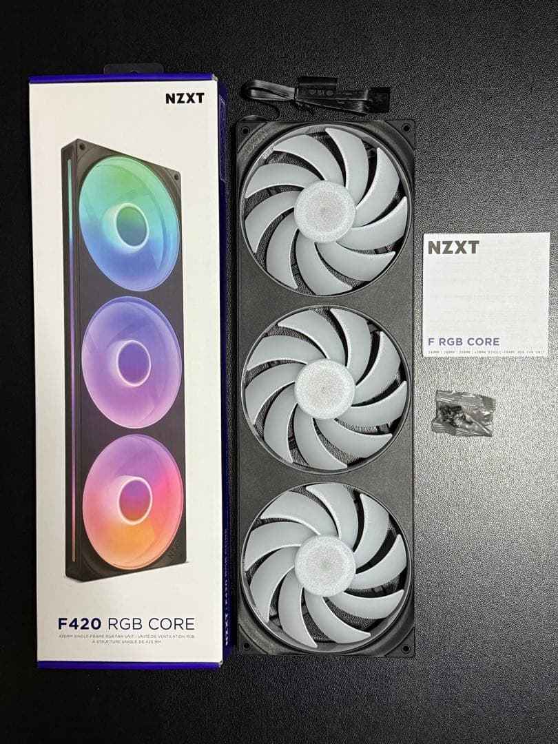 NZXT F420 RGB Core Fan Black 3ファン(未使用品)