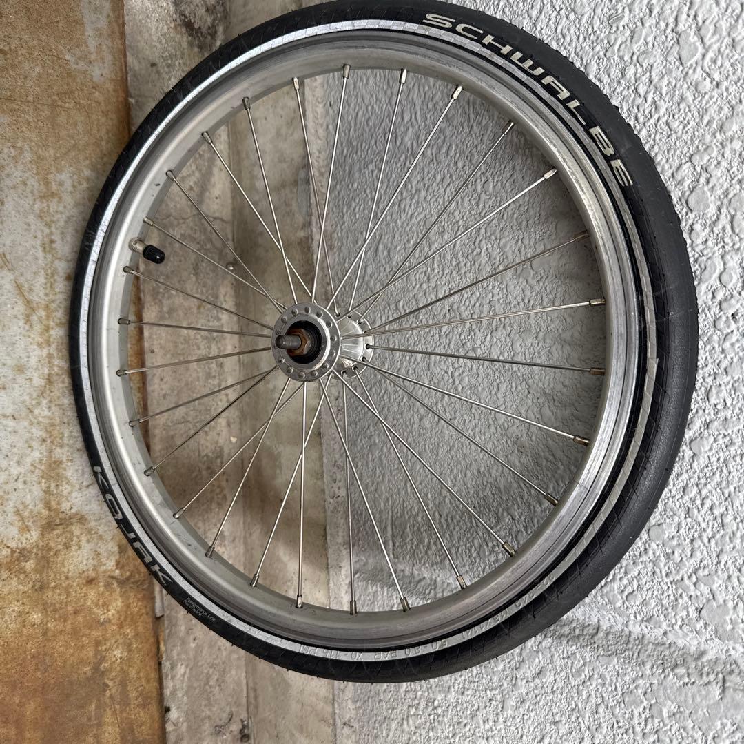 ブロンプトン　シルバーアルミホイール