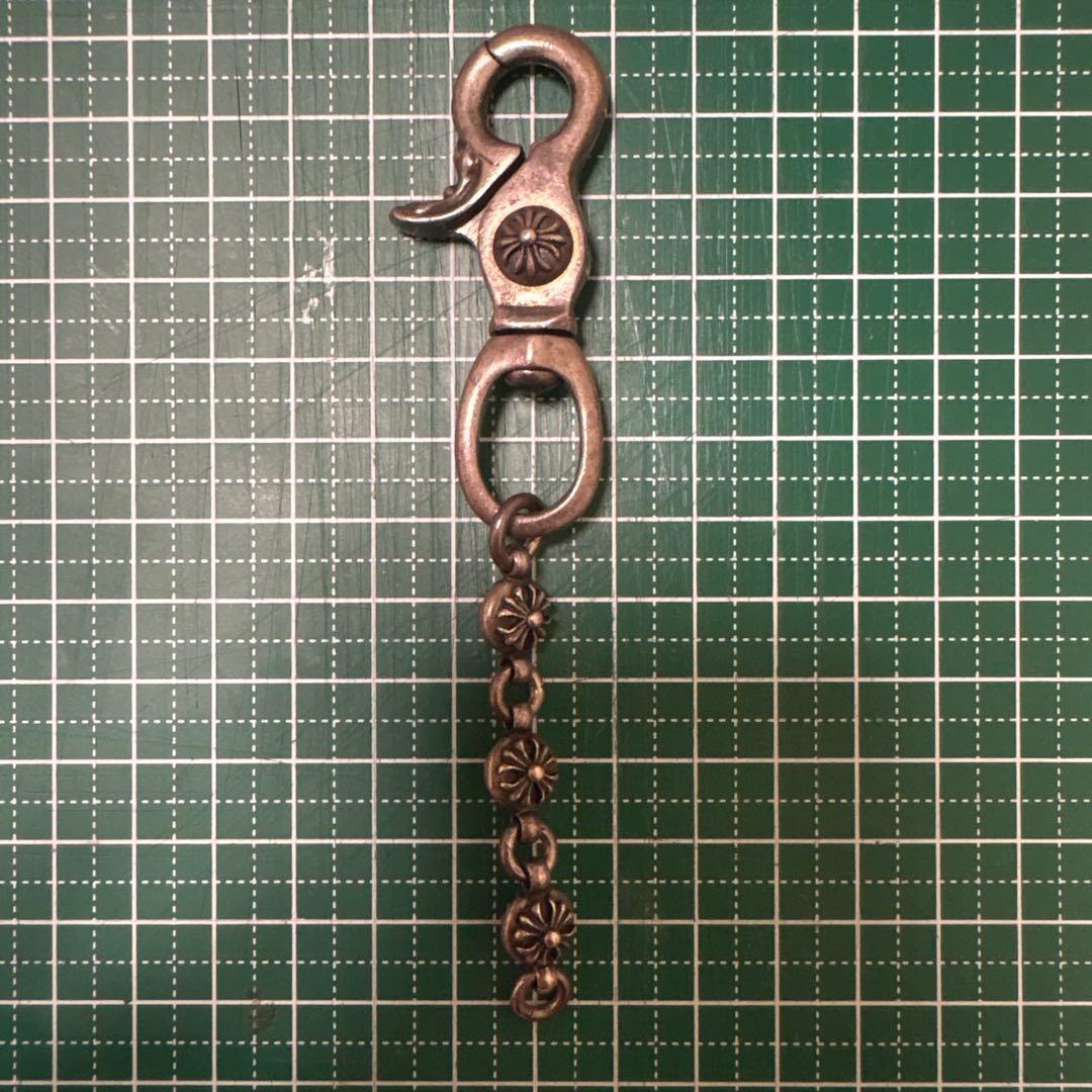 キークリップ　クロスボール　キーリング　シルバー925 ボールチェーン