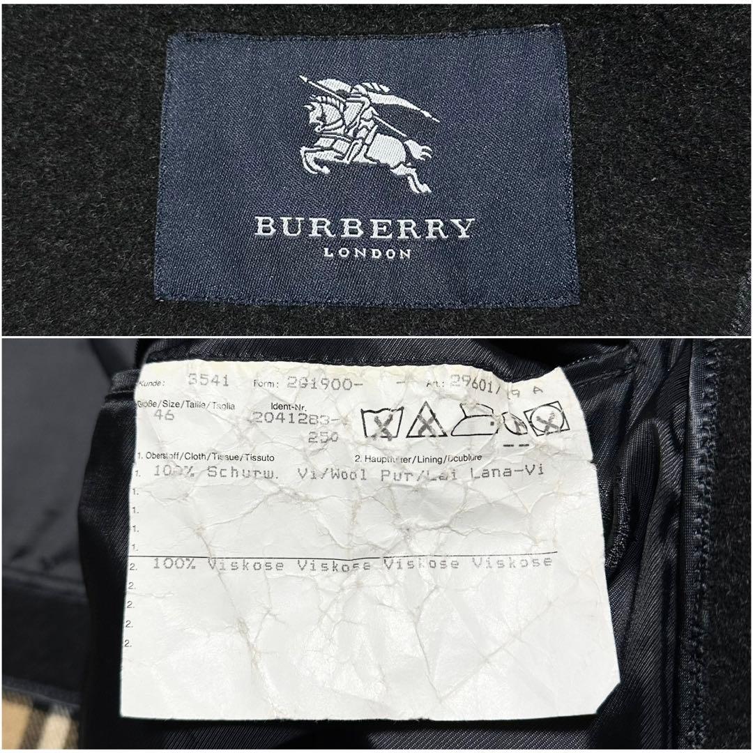 00s BURBERRY LONDON 　チンスト　ノバチェック　ダッフルコート