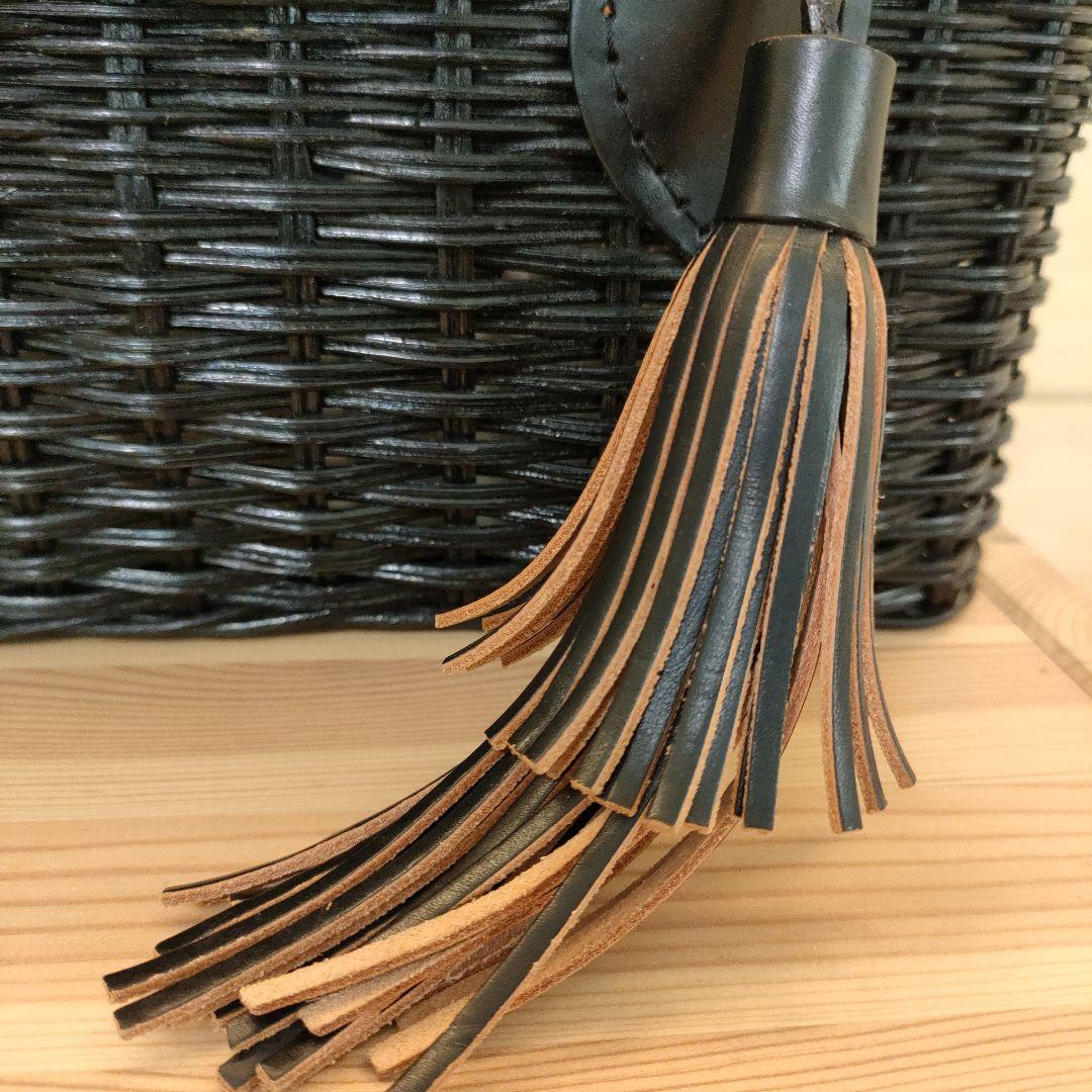 GRACE CONTINENTAL カービングトライブス　カゴバッグ 黒