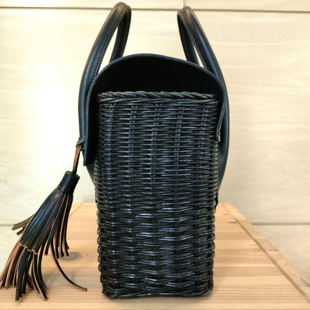 GRACE CONTINENTAL カービングトライブス　カゴバッグ 黒
