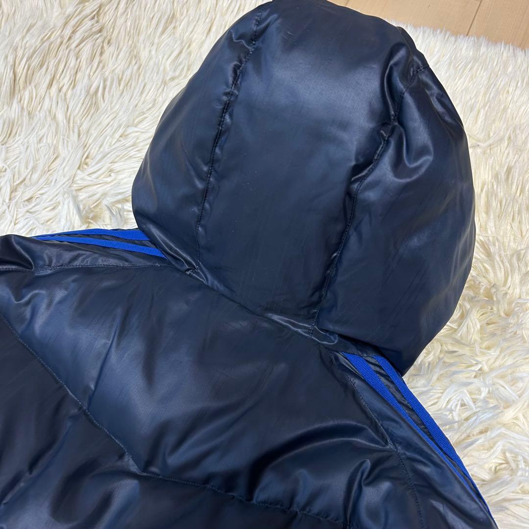 未使用級adidas アディダス ロングダウンコート ベンチコート M ネイビー