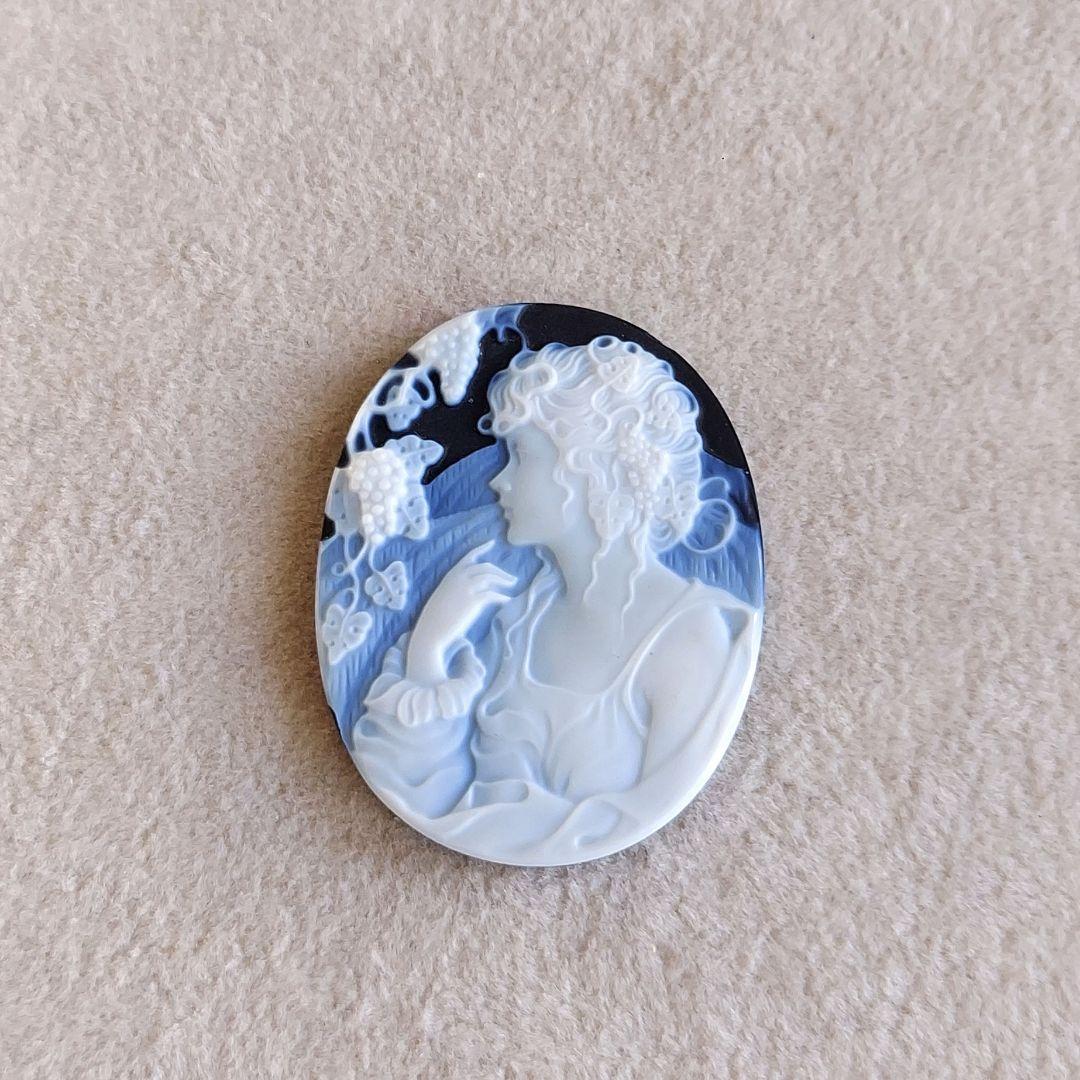 女性　ストーン　カメオ　ルース