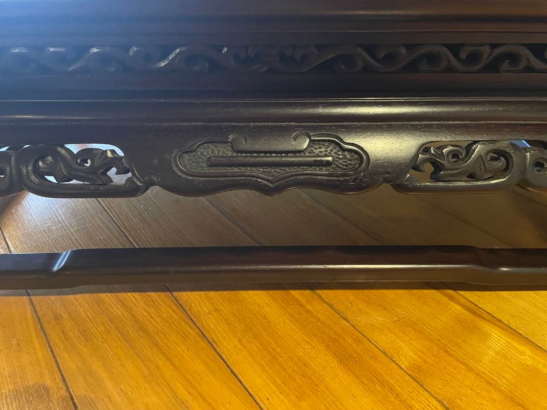 透かし彫り 香炉台 花台 置物台 飾り台 盆栽台