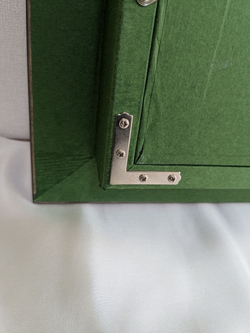 額縁 木製 黒檀 P12 金縁 アクリル付き アンティーク ヴィンテージ