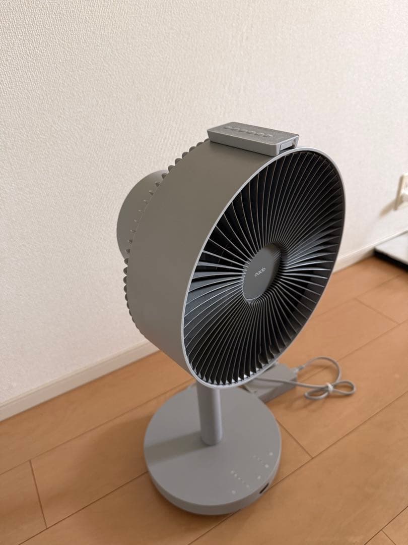 美品　 cado スタンド型扇風機 グレー リモコン付き