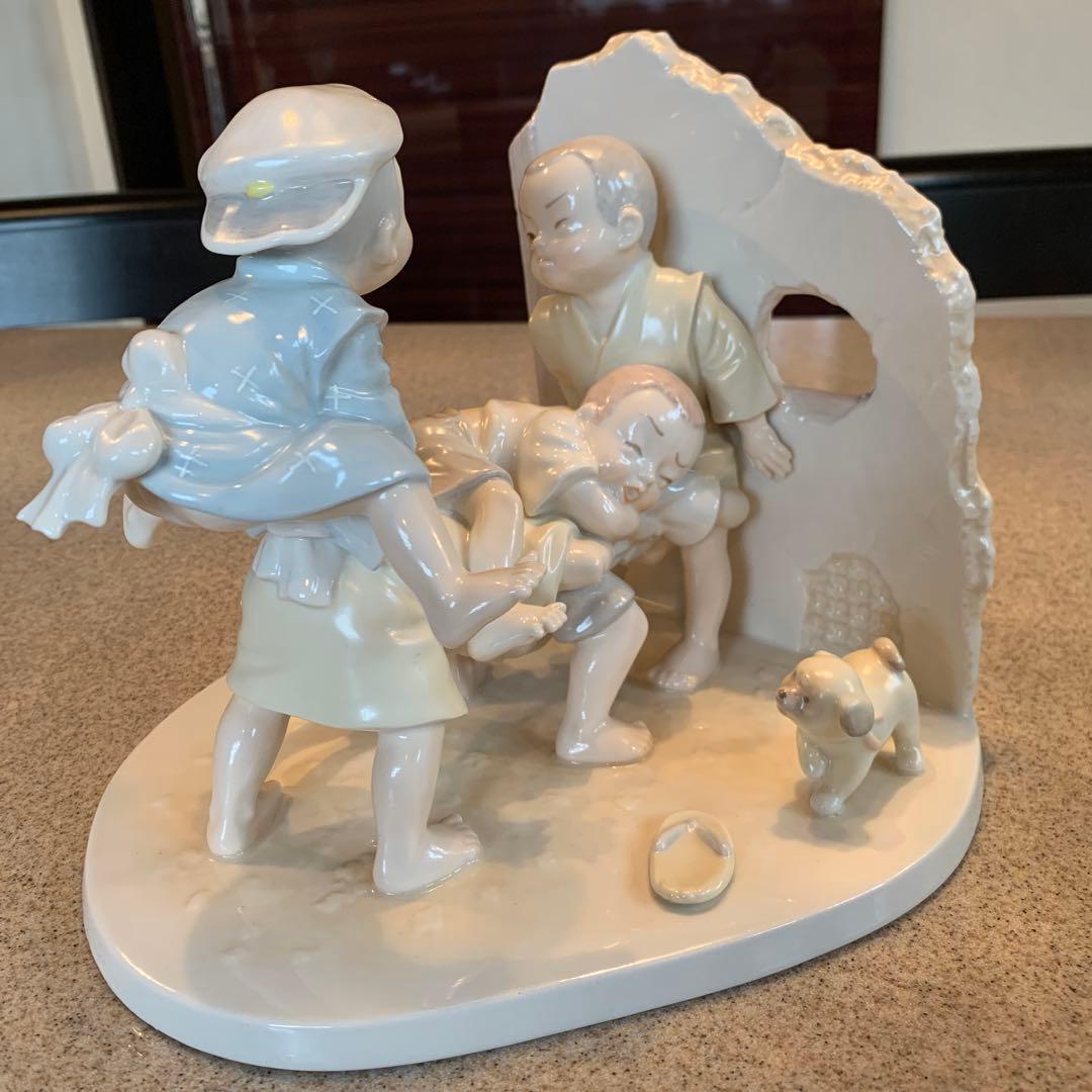 ゆう　乃りたけ陶房 小島豪作　童人形シリーズ　【馬跳び】