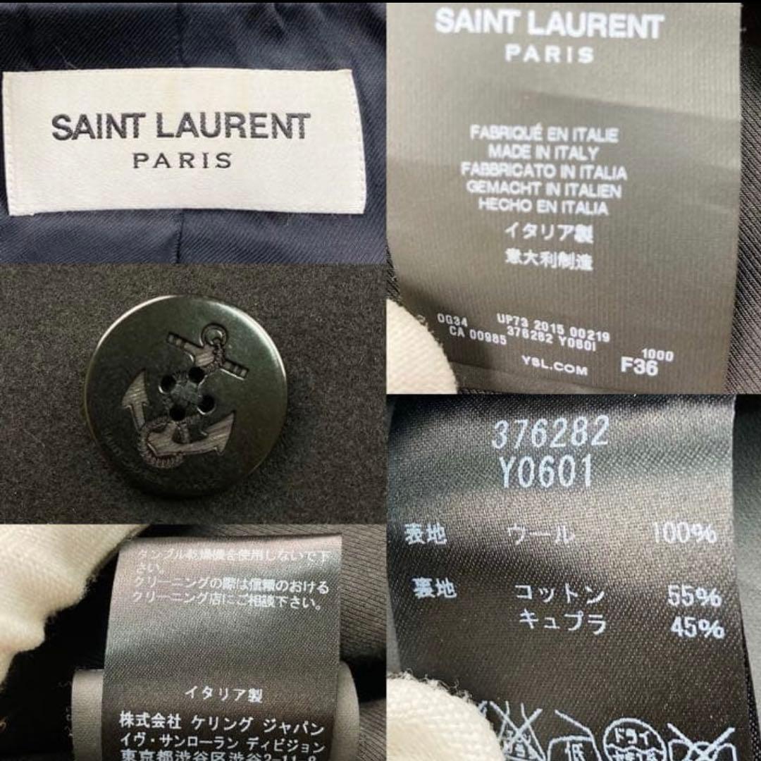 美品！　エディ期　サンローラン 2015年製 ピーコート ブラック 36サイズ