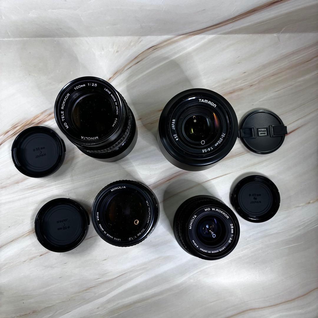 ミノルタ　XD 一眼レフ　付属品多数 ジャンク ケース　レンズ