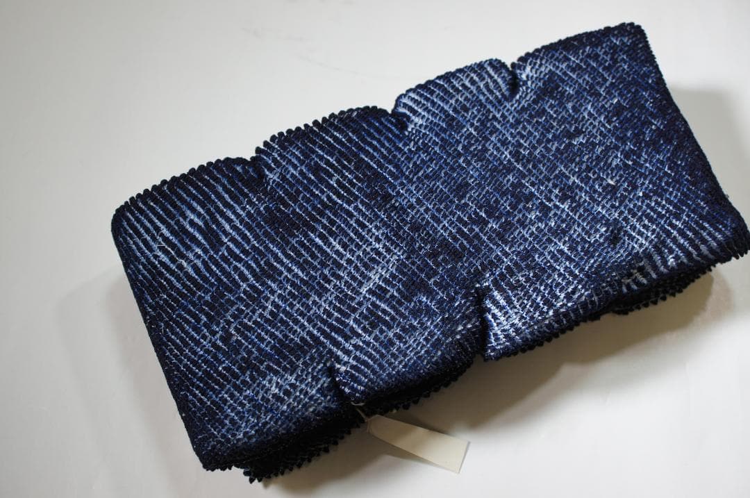 本場有松鳴海手絞り◆浴衣反物◆総絞り◆紺系◆ アンティーク