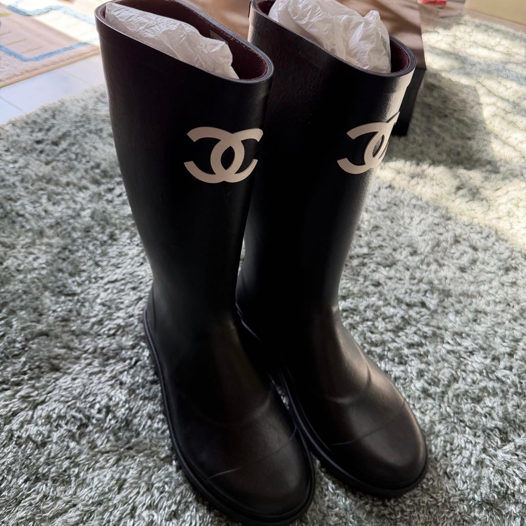 CHANEL シャネル　レインシューズ　新品未使用　37サイズ