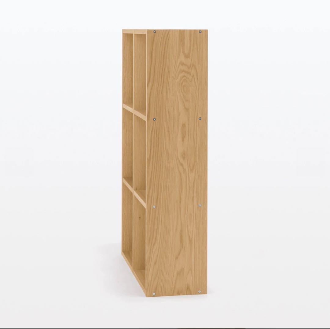 【美品】無印良品 スタッキングシェルフ オーク材 3段×2列