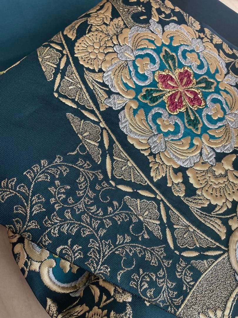 豪華！袋帯　正絹　ゴールド刺繍　リバーシブル