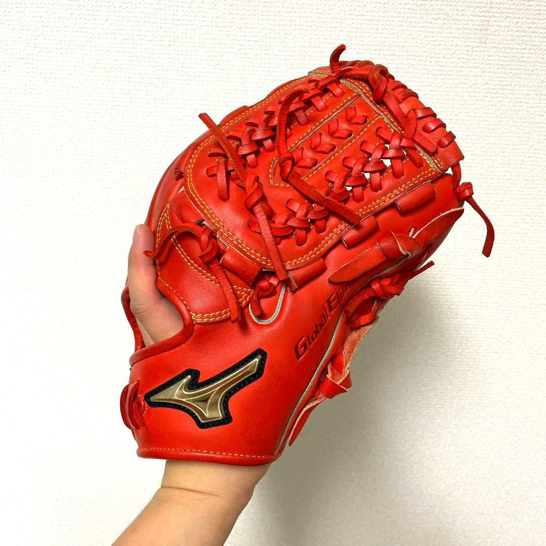 472 ミズノ グローバルエリート 型抜群 極美品 軟式 少年 内野手用グローブ
