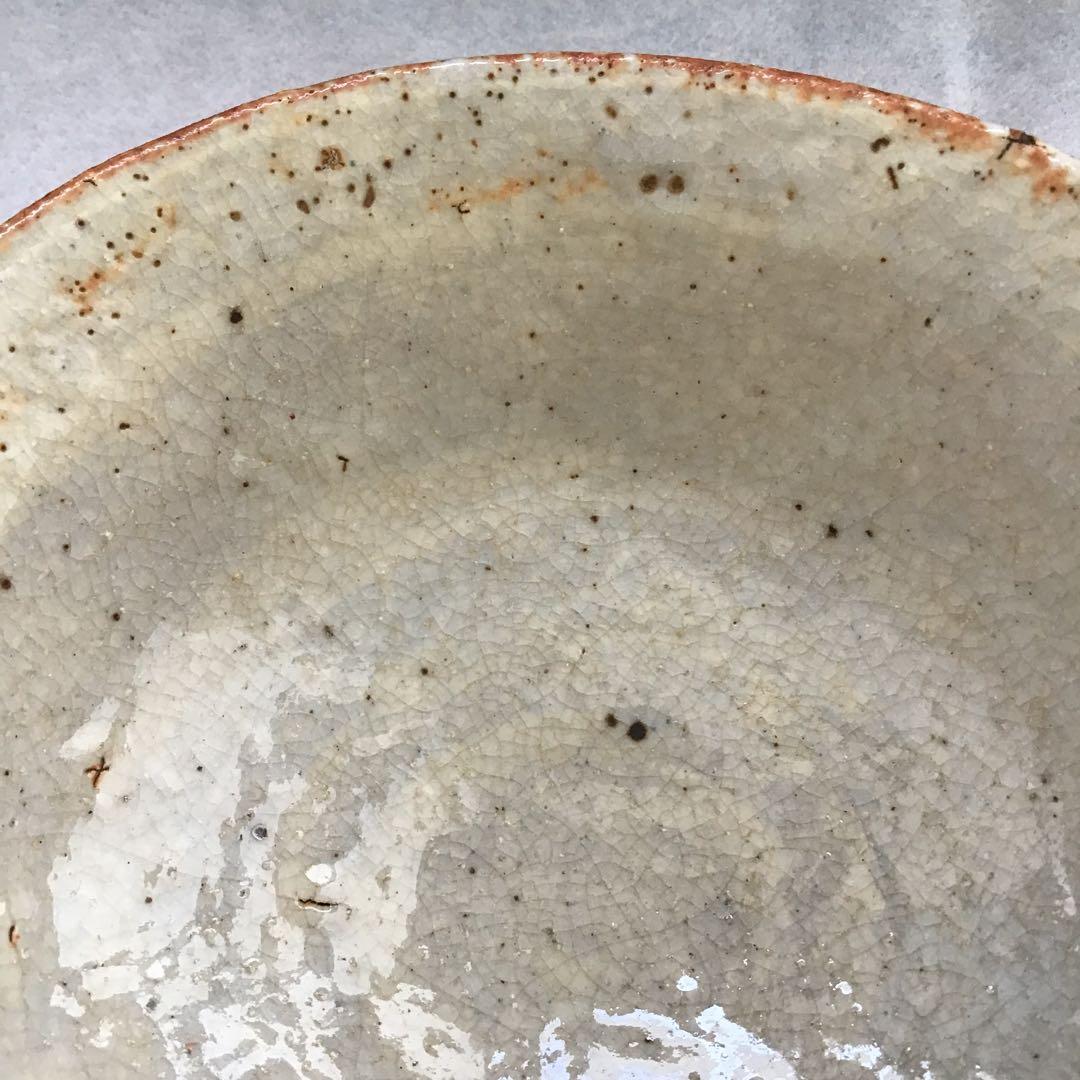 茶道具　萩焼平茶盌　丹羽玉邦画　新兵衛作　不染斎書付き　共箱　紙箱　S265HC