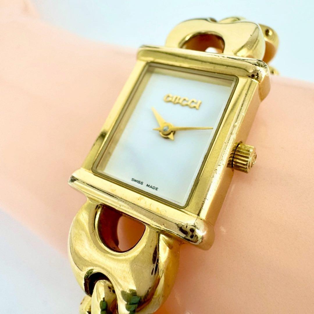【付属品完備】GUCCI 1800L ゴールド チェンジベルト 腕時計