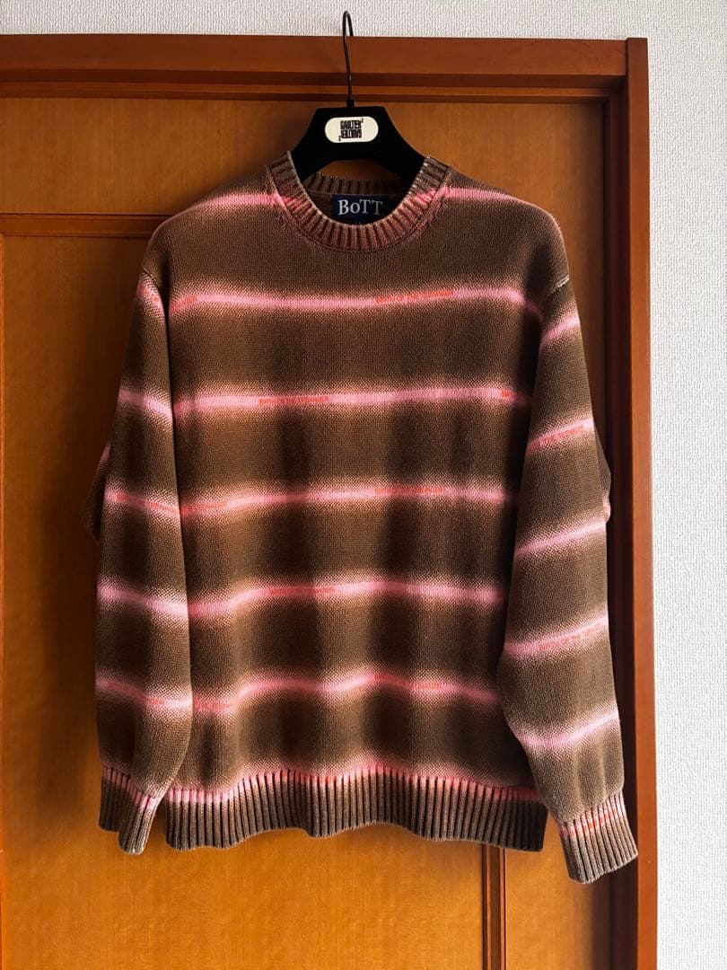 BOTT ボットニットgradation cotton sweater