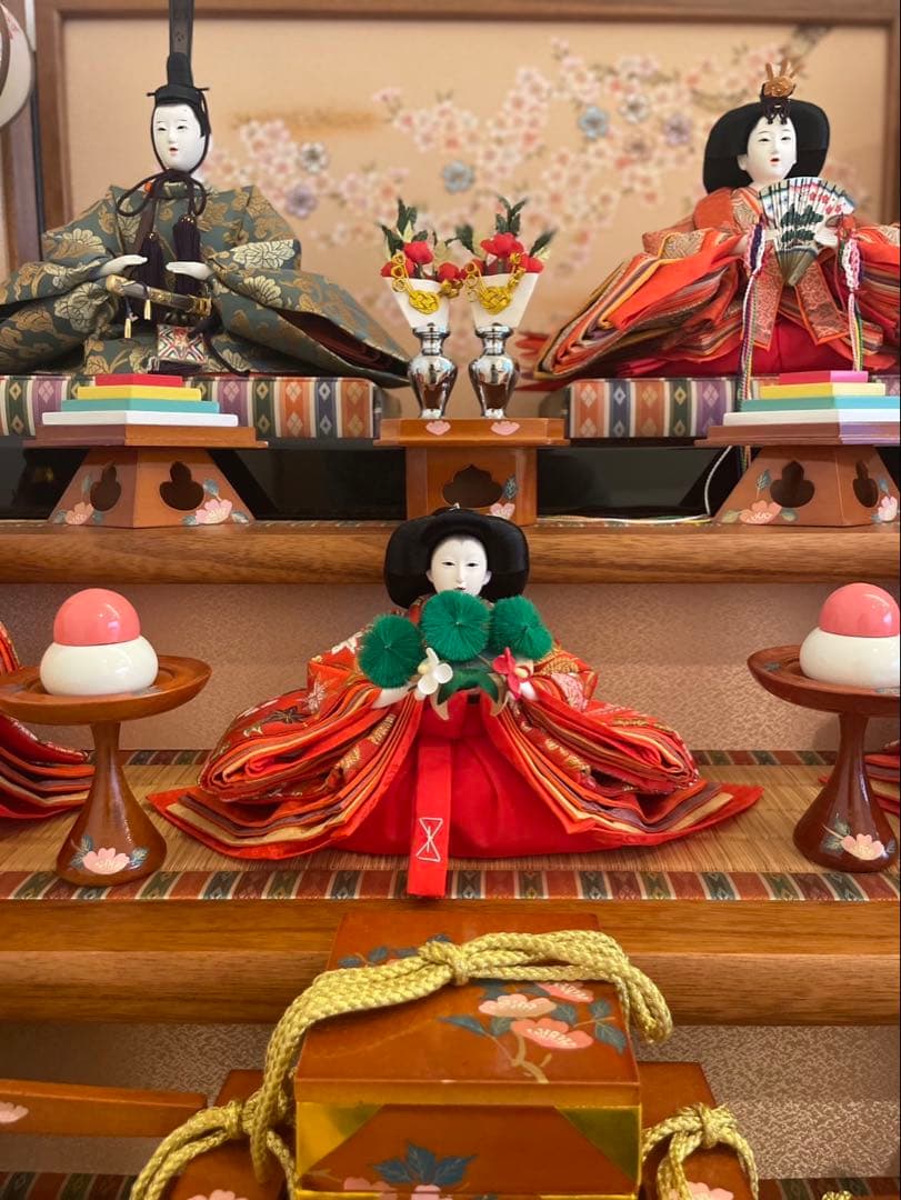 久宝堂　雛人形　3段　木目　段飾り　ひな人形　松屋町