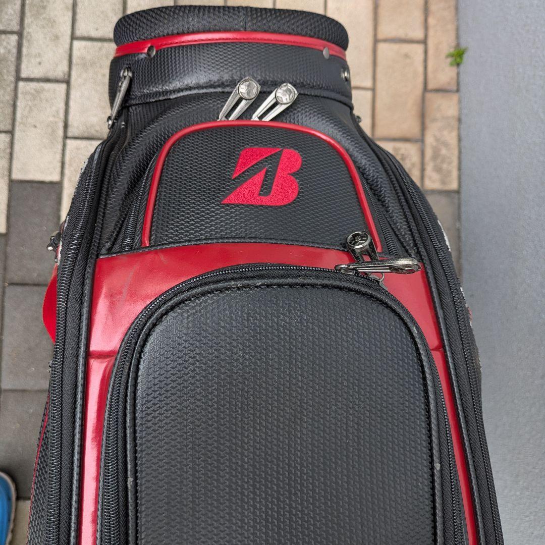 ルーニーボーイBRIDGESTONE GOLF キャディバッグ 黒赤