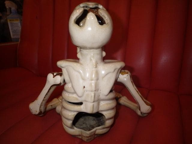 ビンテージ★スカル★キャンドルホルダー★灰皿★ハロウィン★お香★骨★置物★悪趣味