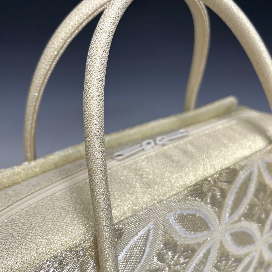 新品未使用品　京都 西陣織正絹帯地使用　利休バッグお茶席　250311