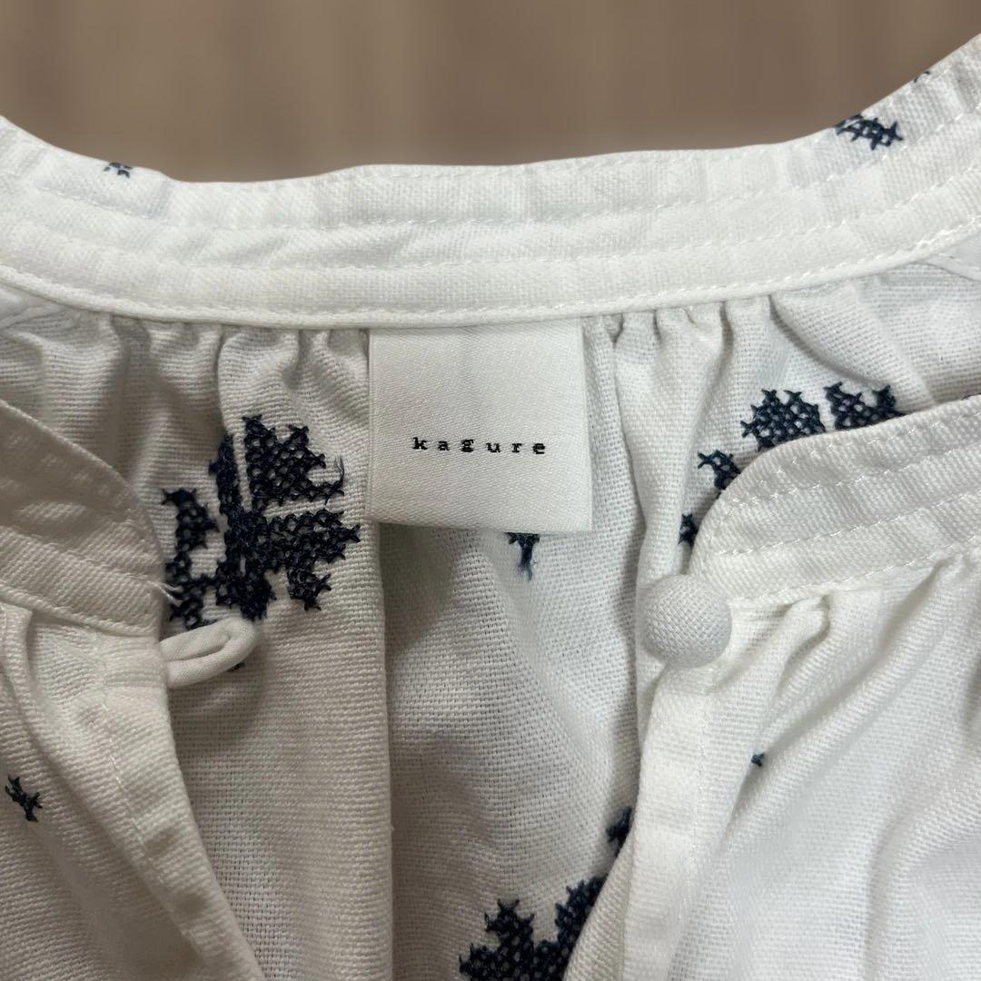 クロスステッチスモックブラウス　かぐれ