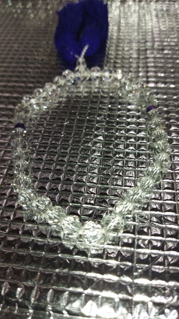 本水晶 御念珠 切子 白水晶(女性用)