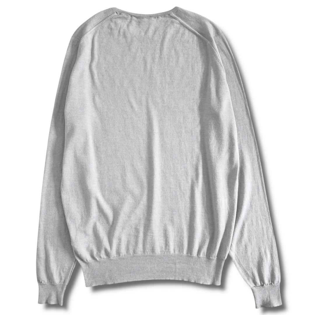 極美品 ジョンスメドレー 30G AIG コットン ウール セーター M