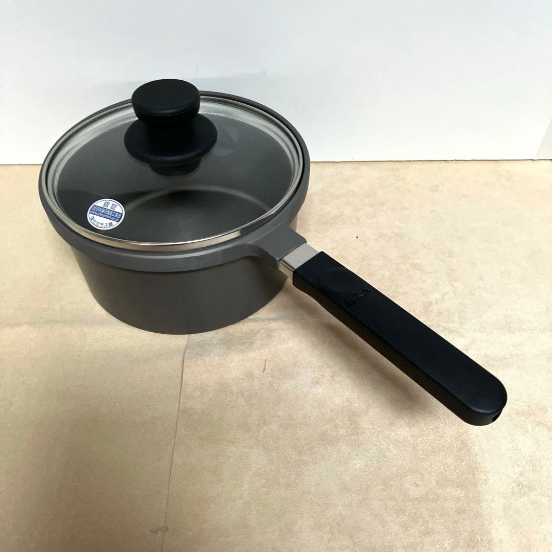 【未使用】ムスイ　無水鍋　片手鍋 ガラス蓋付　ミニセット