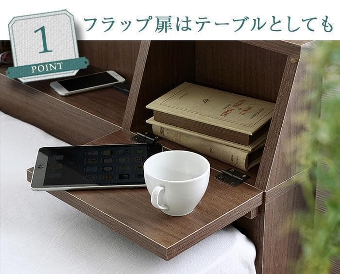 FLAP【フラップ】ベッドフレーム　ダブル　マットレス別売　 【一年保証付】