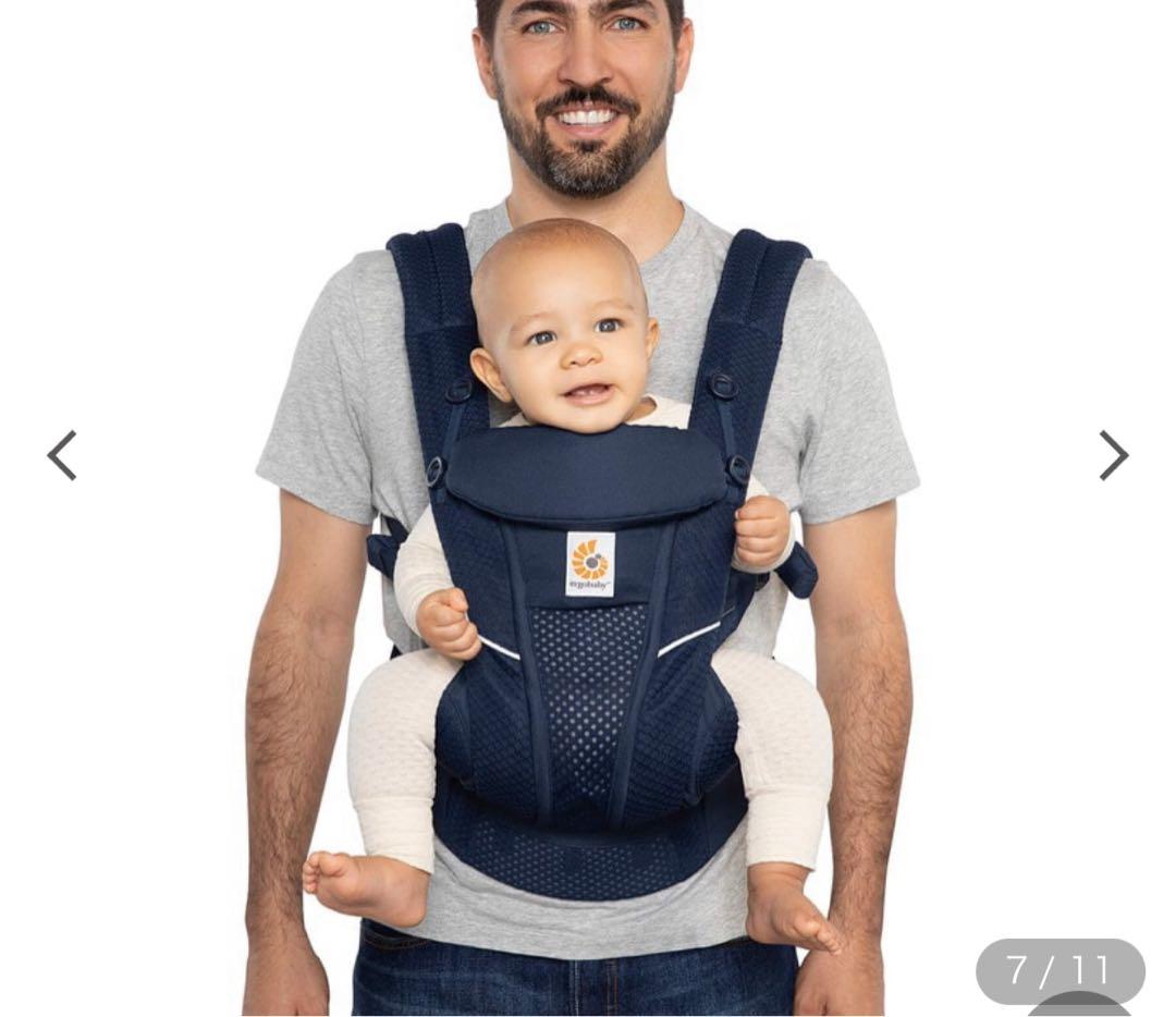 【美品】 エルゴベビー　オムニブリーズ　ミッドナイトブルー 抱っこ紐 メッシュ